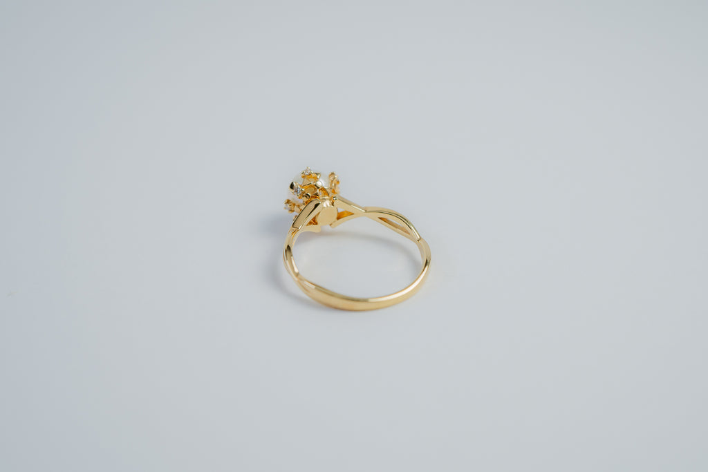 淡水パール、ダイヤ 指輪 11号 5R074K