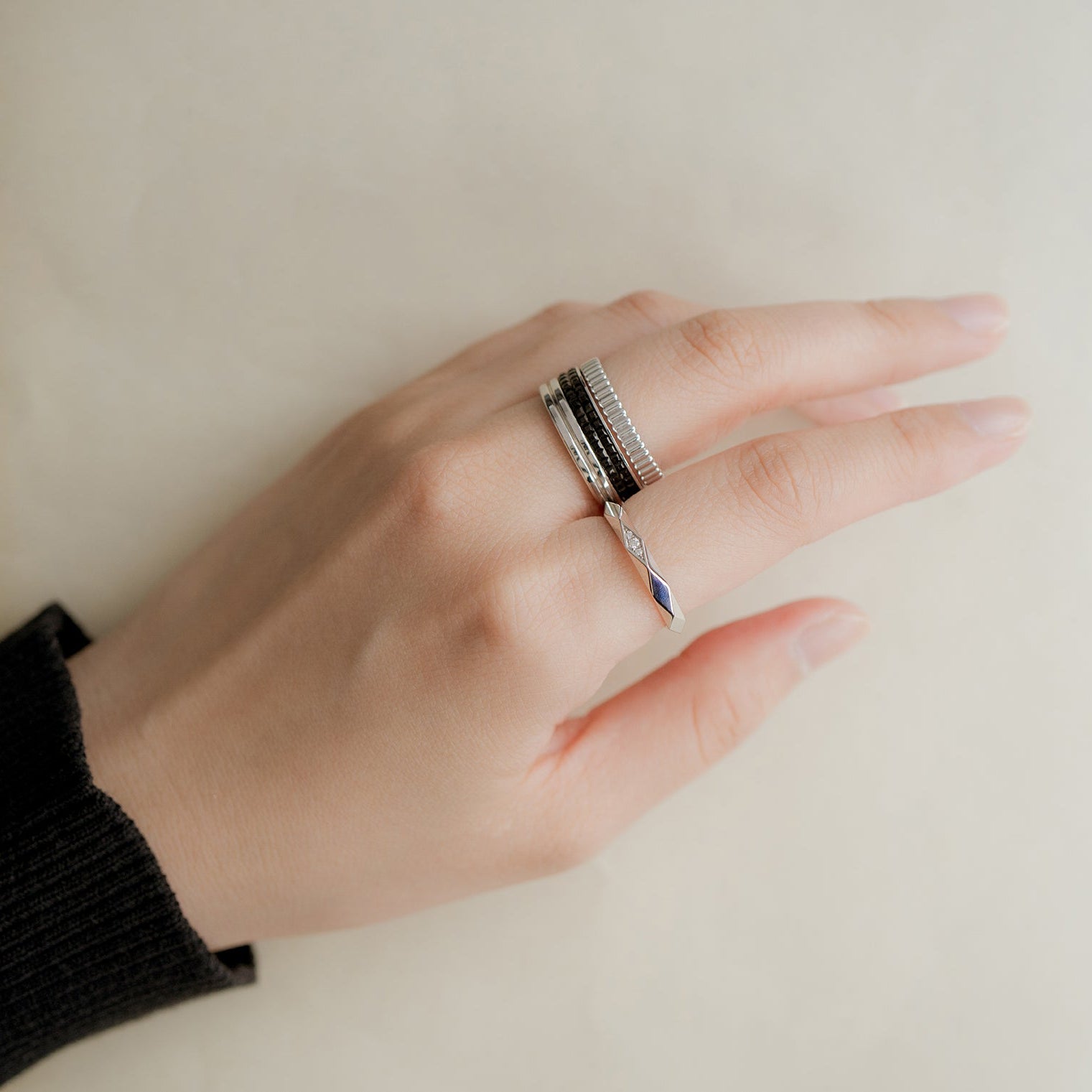 BOUCHERON ブシュロン ファセット 3ダイヤモンド リング ミディアム JAL00090