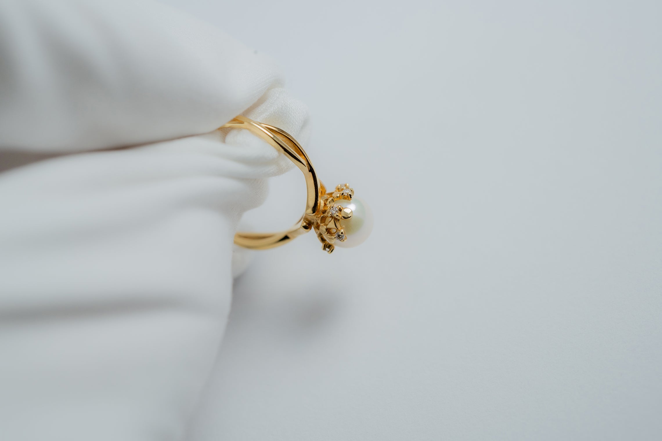 淡水パール、ダイヤ 指輪 11号 5R074K