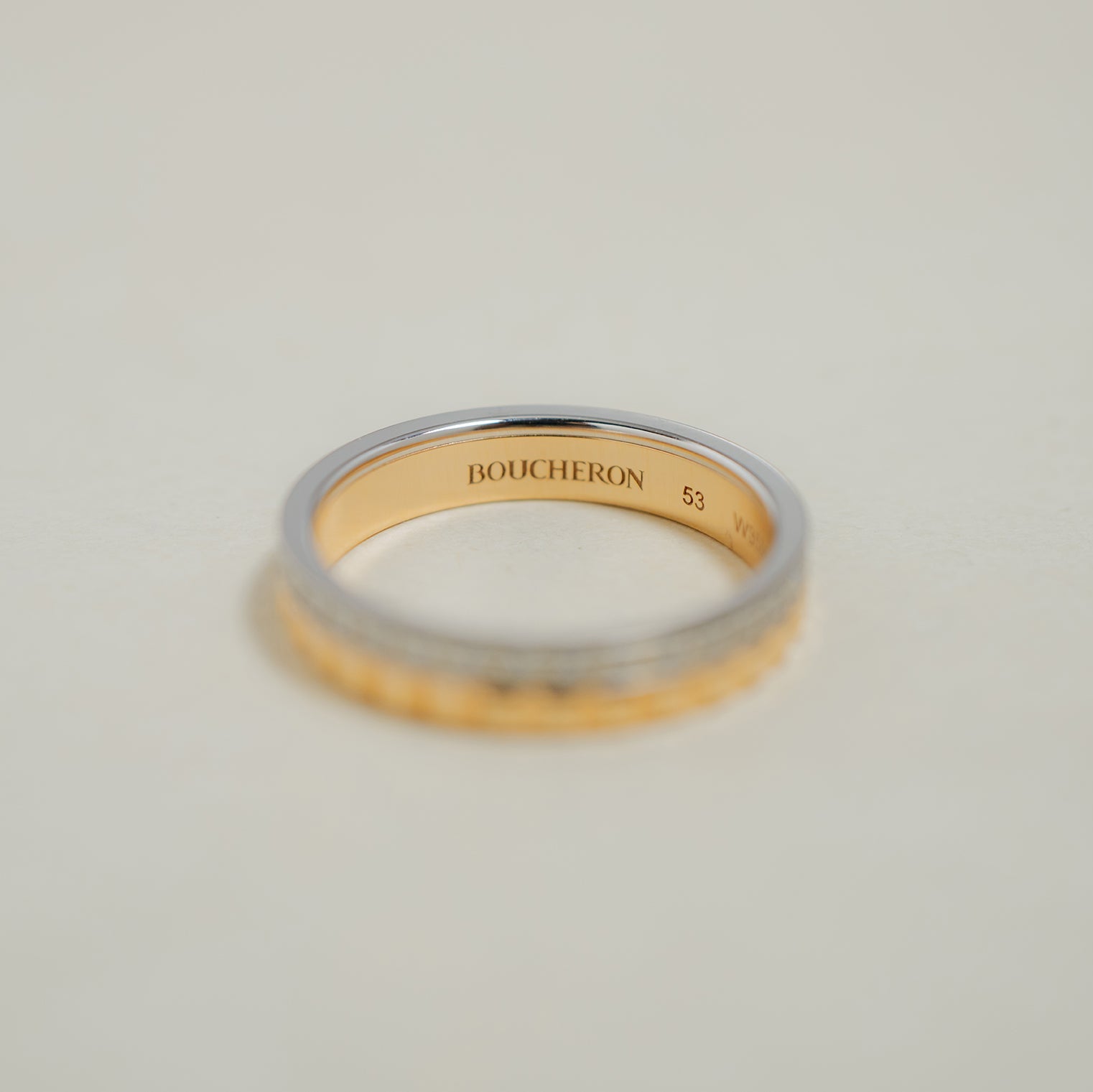 BOUCHERON ブシュロン キャトル ラディアント クル ド パリ ダイヤモンド リング ハーフ JAL00280