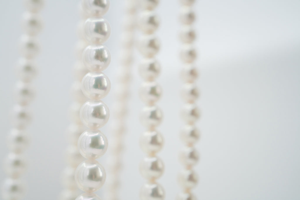 Pearl パール 花珠 ネックレス、ピアスセット 9.0mm～9.5mm SS115557