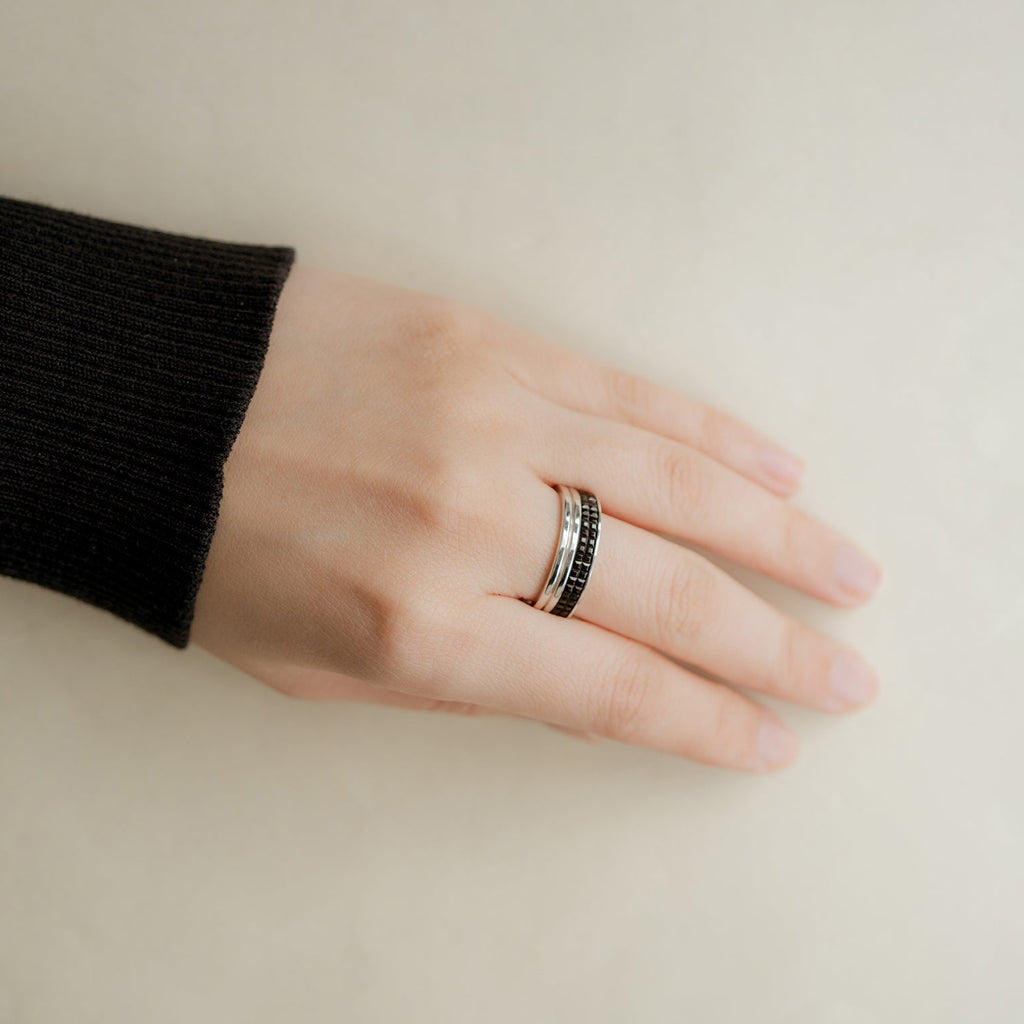 BOUCHERON ブシュロン キャトル ブラック リング ハーフ ラージ JAL00293
