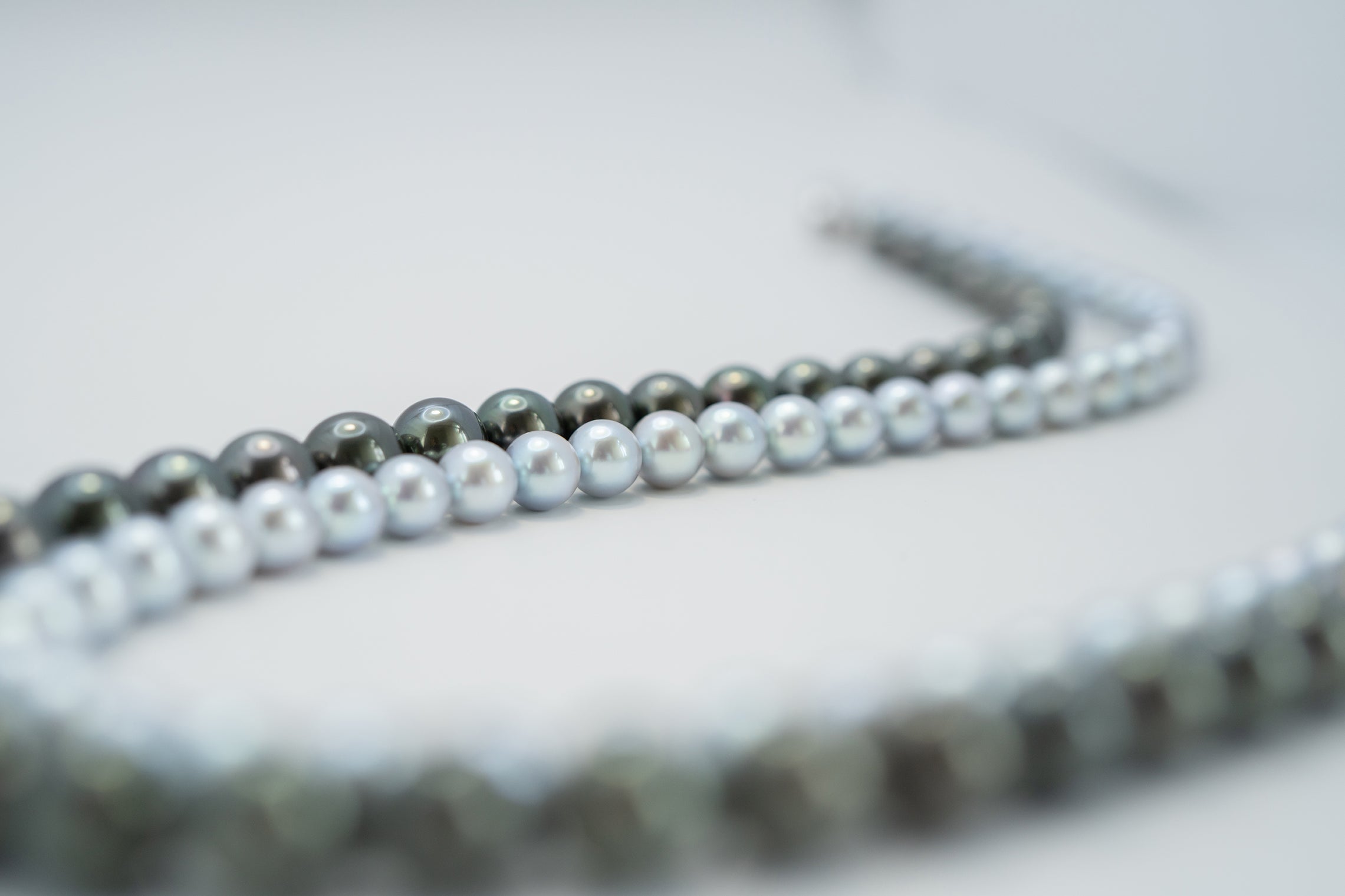 Pearl パール グレーパール ネックレス7.5mm～8.0ｍｍ 0878