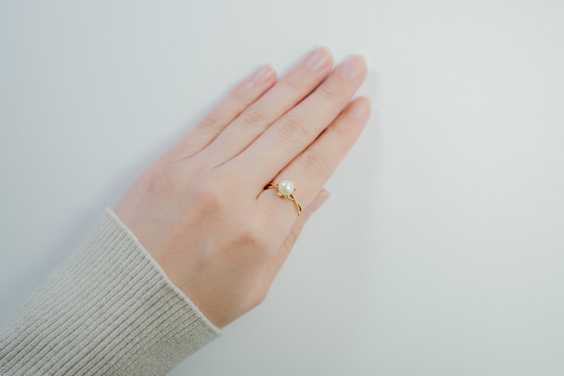 淡水パール、ダイヤ 指輪 11号 5R074K