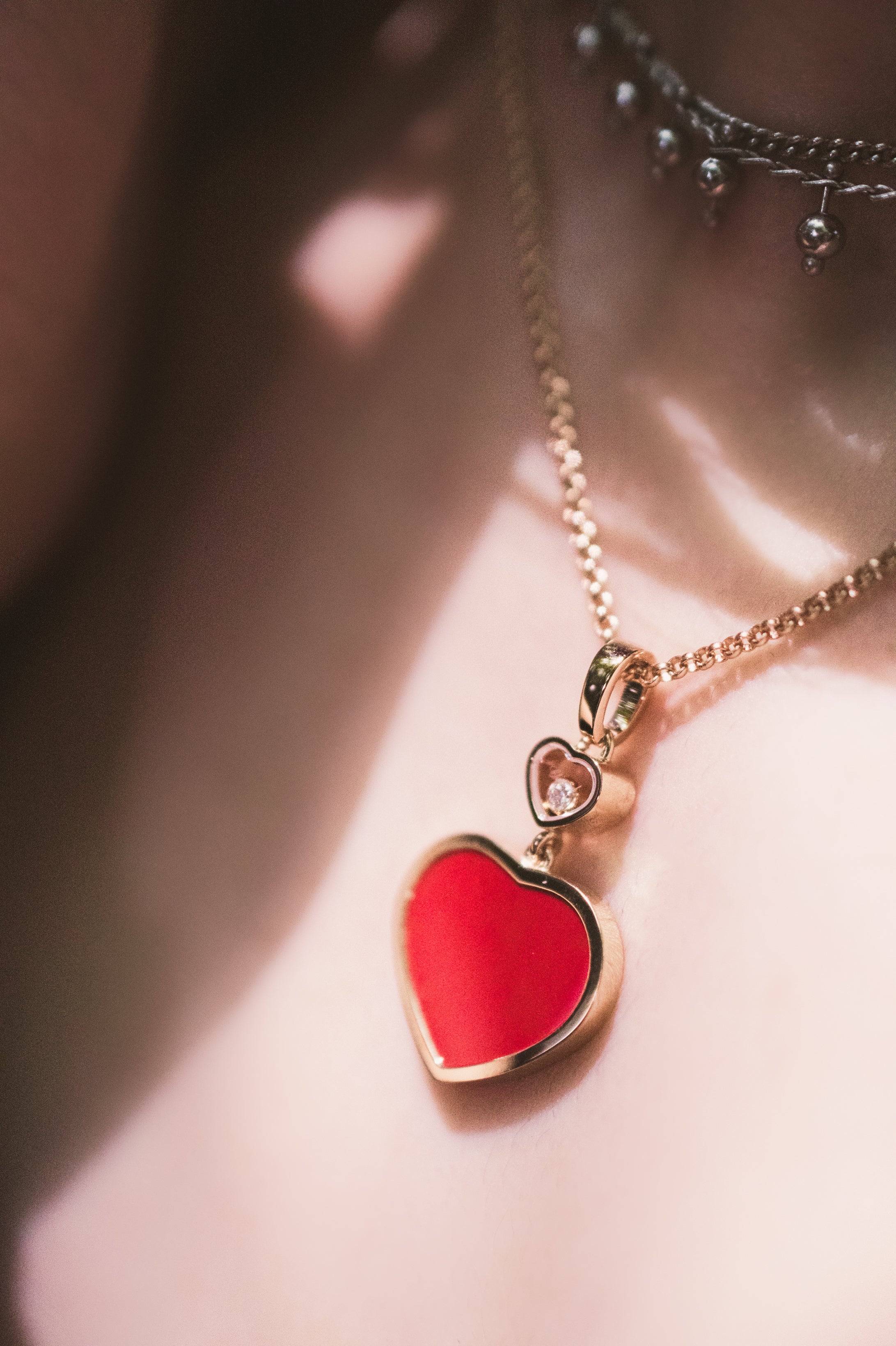 ショパール ハッピーハート ネックレス(レッドストーン) 797482-5801