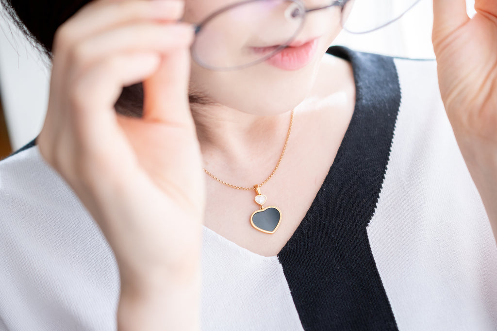 ショパール ハッピーハート ネックレス(オニキス) 797482-5201