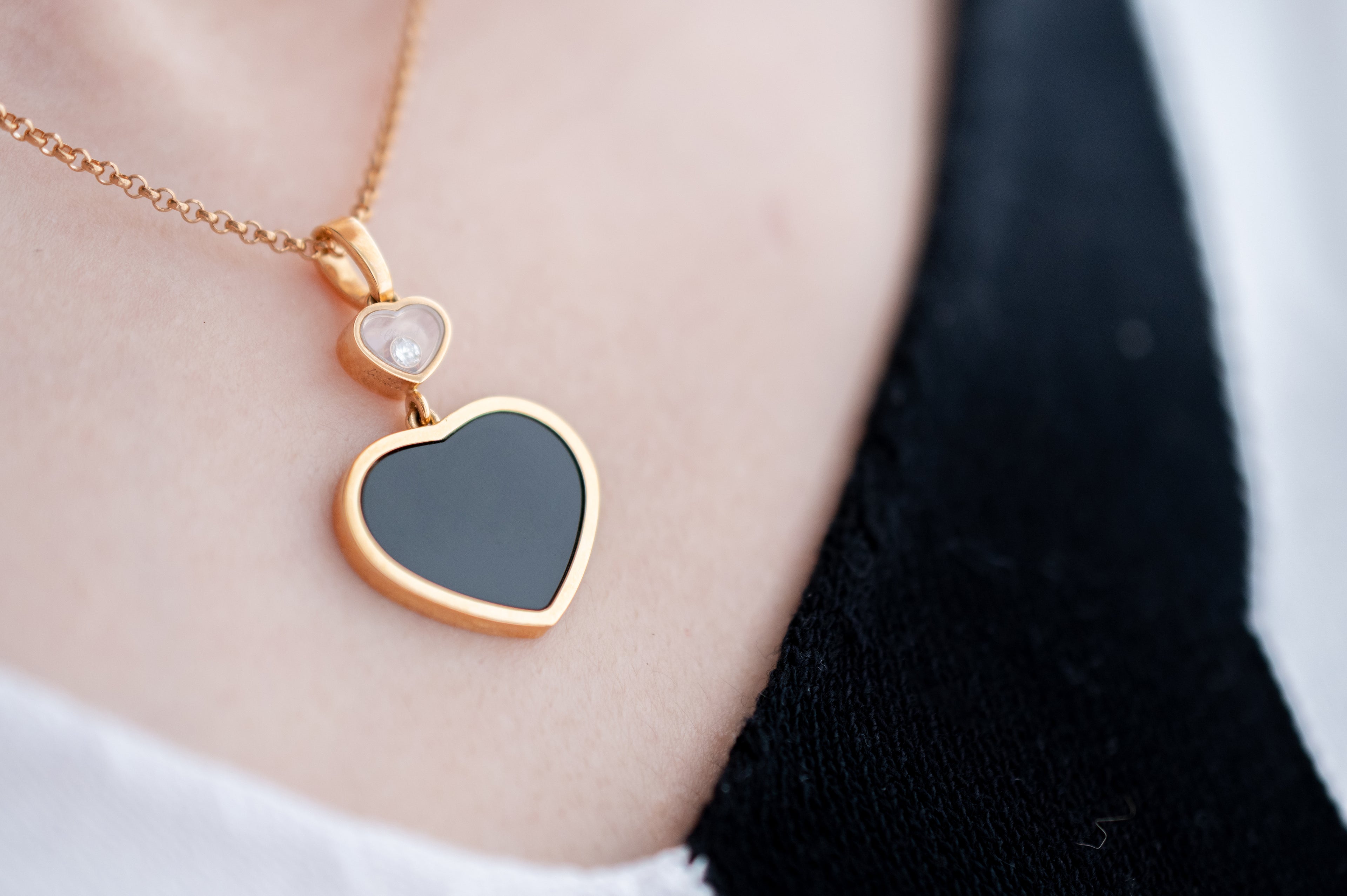 ショパール ハッピーハート ネックレス(オニキス) 797482-5201