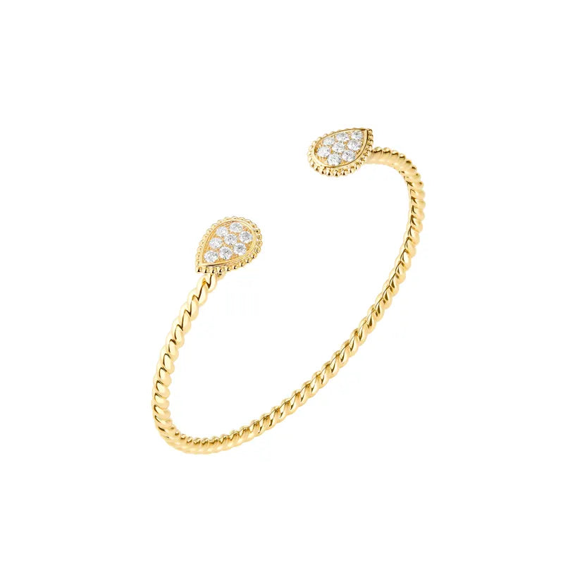 BOUCHERON ブシュロン セルパンボエム ツインモチーフ イエローゴールド バングル JBT00817