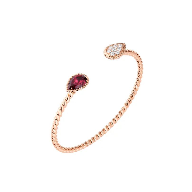 BOUCHERON ブシュロン SERPENT BOHÈME RHODOLITE GARNET セルパンボエム ツインモチーフ バングル JBT00864