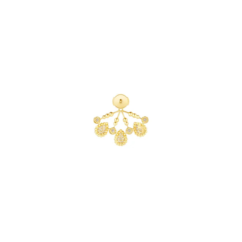 BOUCHERON ブシュロン セルパンボエム 4モチーフ イエローゴールド シングル スタッズイヤリング JCO01580