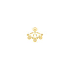 BOUCHERON ブシュロン セルパンボエム 4モチーフ イエローゴールド シングル スタッズイヤリング JCO01580