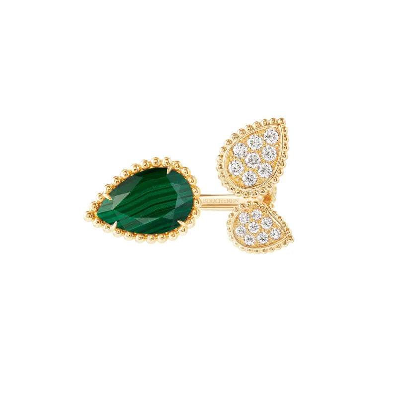 BOUCHERON ブシュロン SERPENT BOHÈME MALACHITE セルパンボエム 3モチーフ リング JRG03026