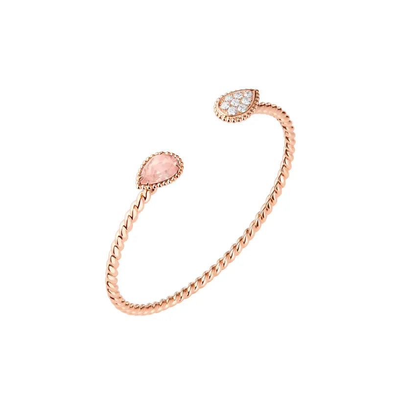 BOUCHERON ブシュロン SERPENT BOHÈME PINK QUARTZ セルパンボエム ツインモチーフ バングル JBT00944