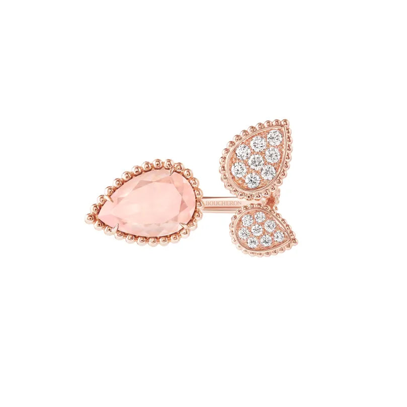 BOUCHERON ブシュロン SERPENT BOHÈME PINK QUARTZ セルパンボエム 3モチーフ リング JRG03217