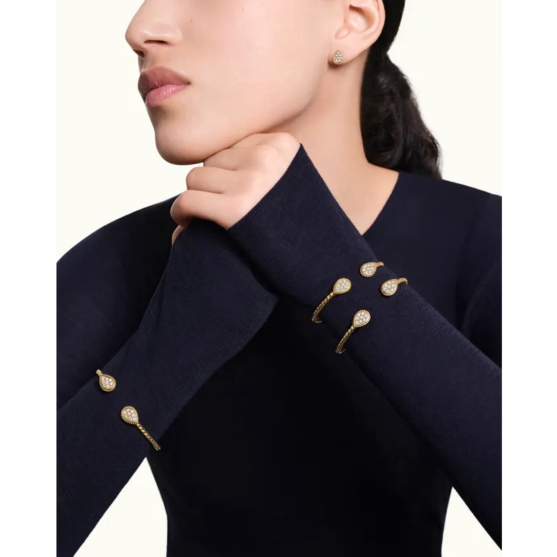 BOUCHERON ブシュロン セルパンボエム ツインモチーフ イエローゴールド バングル JBT00817