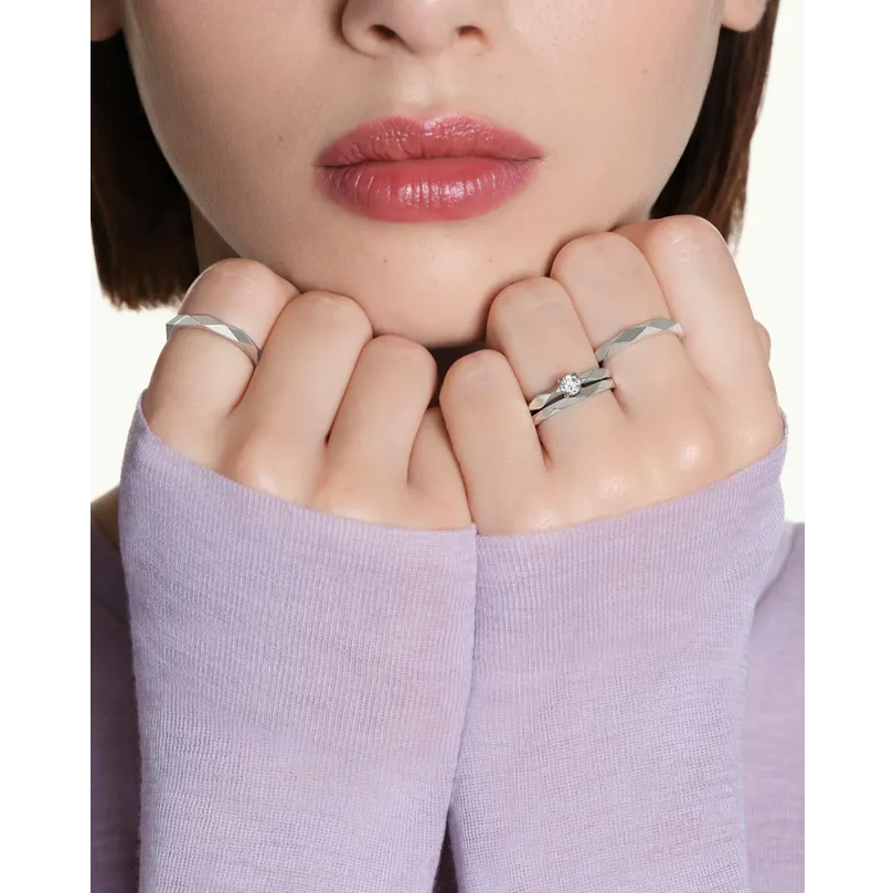 BOUCHERON ブシュロン ファセット プラチナ リング ミディアム JAL00014