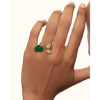 BOUCHERON ブシュロン SERPENT BOHÈME MALACHITE セルパンボエム 3モチーフ リング JRG03026