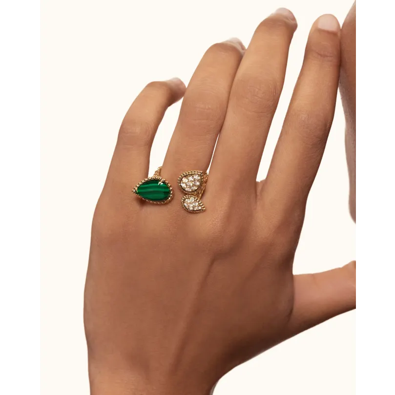BOUCHERON ブシュロン SERPENT BOHÈME MALACHITE セルパンボエム 3モチーフ リング JRG03026