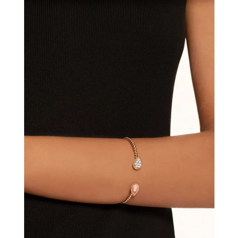 BOUCHERON ブシュロン SERPENT BOHÈME PINK QUARTZ セルパンボエム ツインモチーフ バングル JBT00944