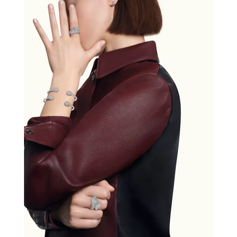BOUCHERON ブシュロン セルパンボエム ツインモチーフ ホワイトゴールド バングル JBT00840