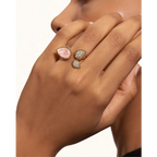 BOUCHERON ブシュロン SERPENT BOHÈME PINK QUARTZ セルパンボエム 3モチーフ リング JRG03217