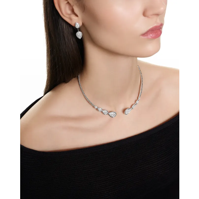 BOUCHERON ブシュロン セルパンボエム ホワイトゴールド 2モチーフ シングル スタッズイヤリング JCO01426