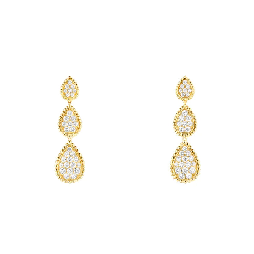 BOUCHERON ブシュロン セルパンボエム 3モチーフ イエローゴールド ペンダントイヤリング JCO01543