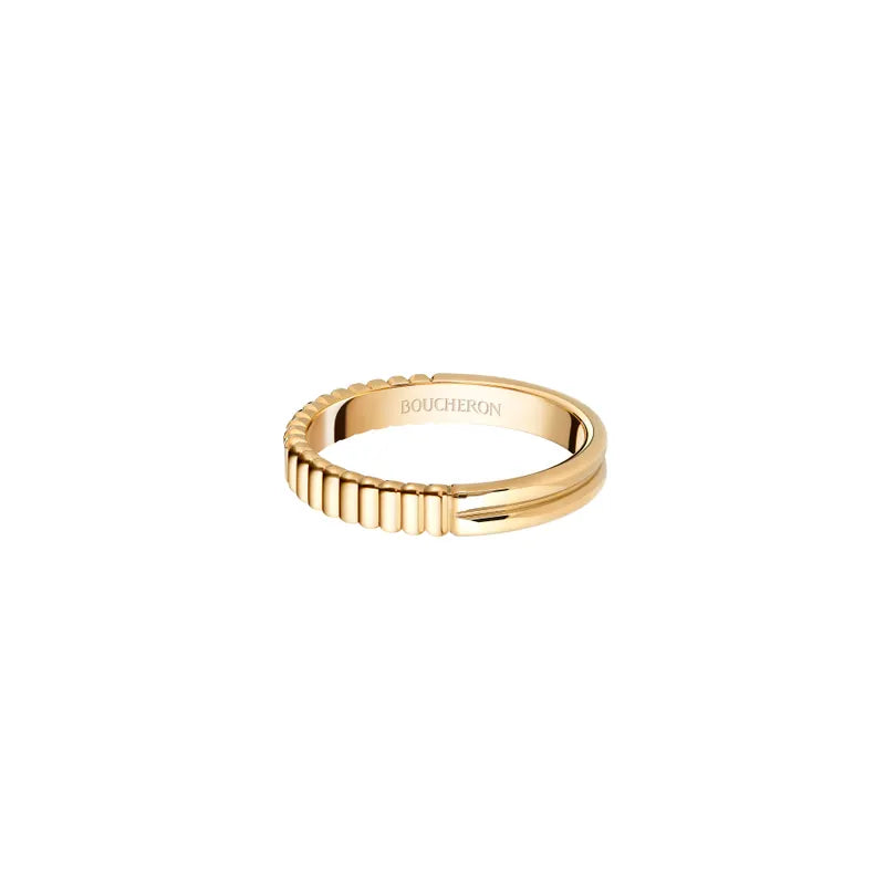 BOUCHERON ブシュロン キャトル ラディアント グログラン・ゴドロン イエローゴールド リング JAL00311
