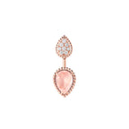 BOUCHERON ブシュロン SERPENT BOHÈME PINK QUARTZ セルパンボエム 2モチーフ シングル スタッズイヤリング JCO01567