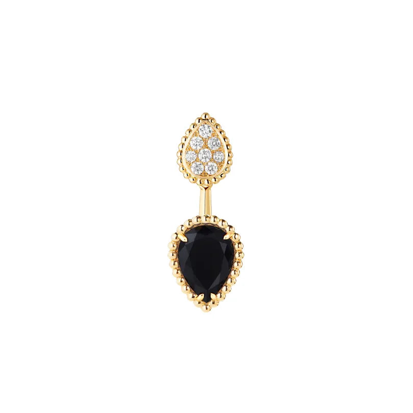 BOUCHERON ブシュロン セルパンボエム 2モチーフ シングル スタッズイヤリング オニキス JCO01748