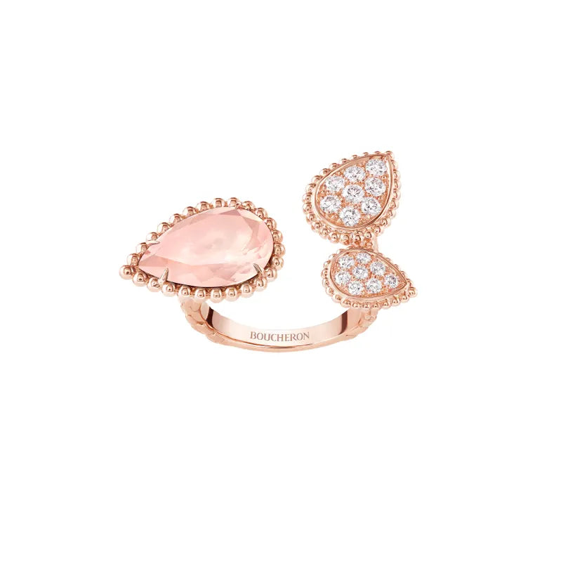 BOUCHERON ブシュロン SERPENT BOHÈME PINK QUARTZ セルパンボエム 3モチーフ リング JRG03217