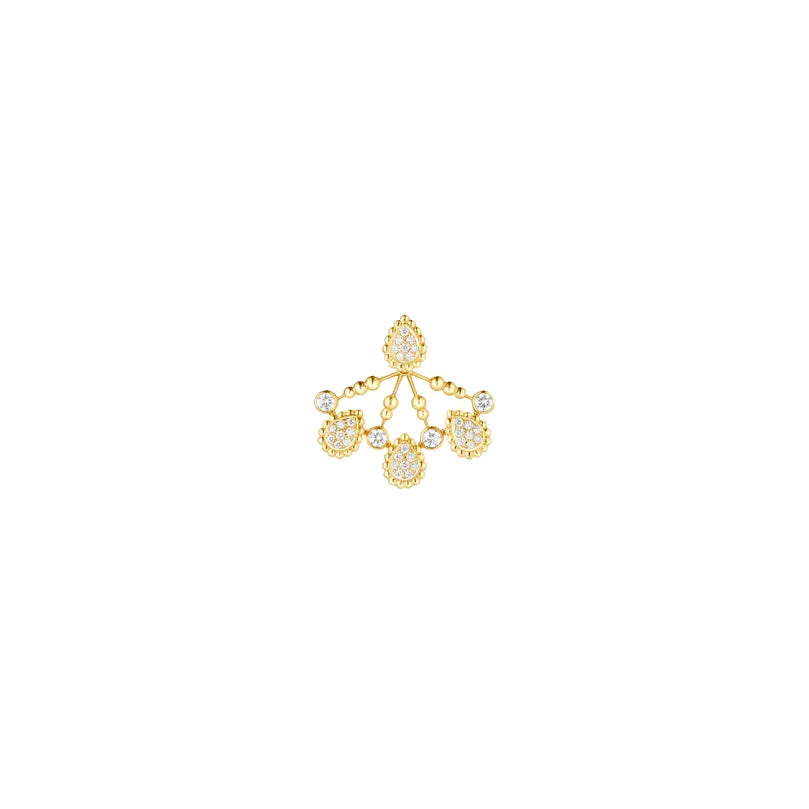 BOUCHERON ブシュロン セルパンボエム 4モチーフ イエローゴールド シングル スタッズイヤリング JCO01580