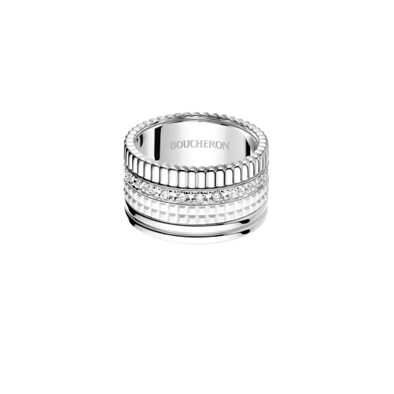 BOUCHERON ブシュロン キャトル ダブルホワイト ダイヤモンド リング ラージ JRG03288