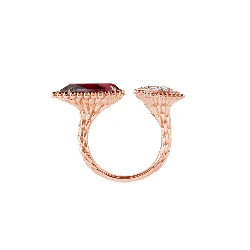 BOUCHERON ブシュロン SERPENT BOHÈME RHODOLITE GARNET セルパンボエム 3モチーフ リング JRG03027