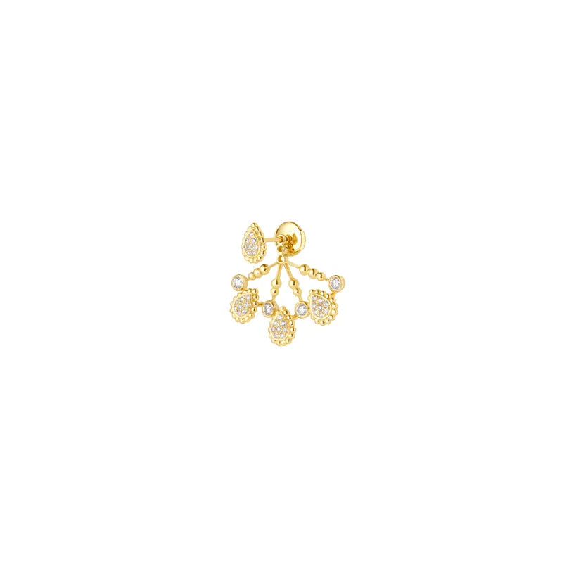 BOUCHERON ブシュロン セルパンボエム 4モチーフ イエローゴールド シングル スタッズイヤリング JCO01580