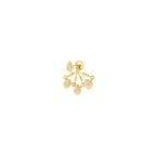 BOUCHERON ブシュロン セルパンボエム 4モチーフ イエローゴールド シングル スタッズイヤリング JCO01580