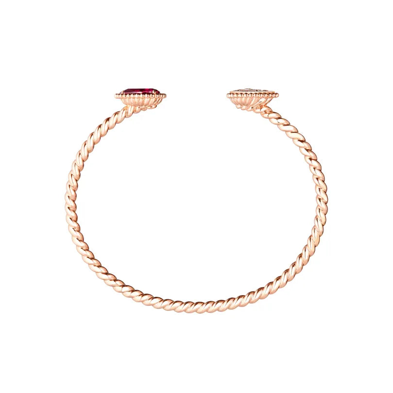 BOUCHERON ブシュロン SERPENT BOHÈME RHODOLITE GARNET セルパンボエム ツインモチーフ バングル JBT00864