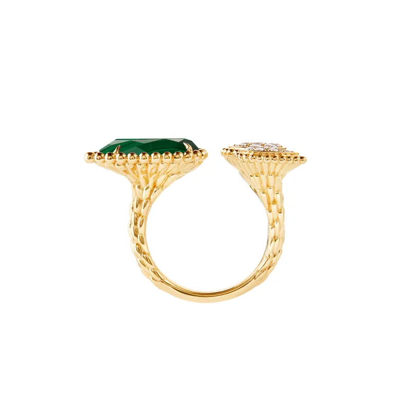 BOUCHERON ブシュロン SERPENT BOHÈME MALACHITE セルパンボエム 3モチーフ リング JRG03026