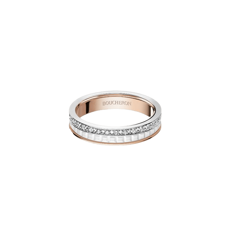 BOUCHERON ブシュロン キャトル ホワイト ダイヤモンド リング ハーフ JAL00237