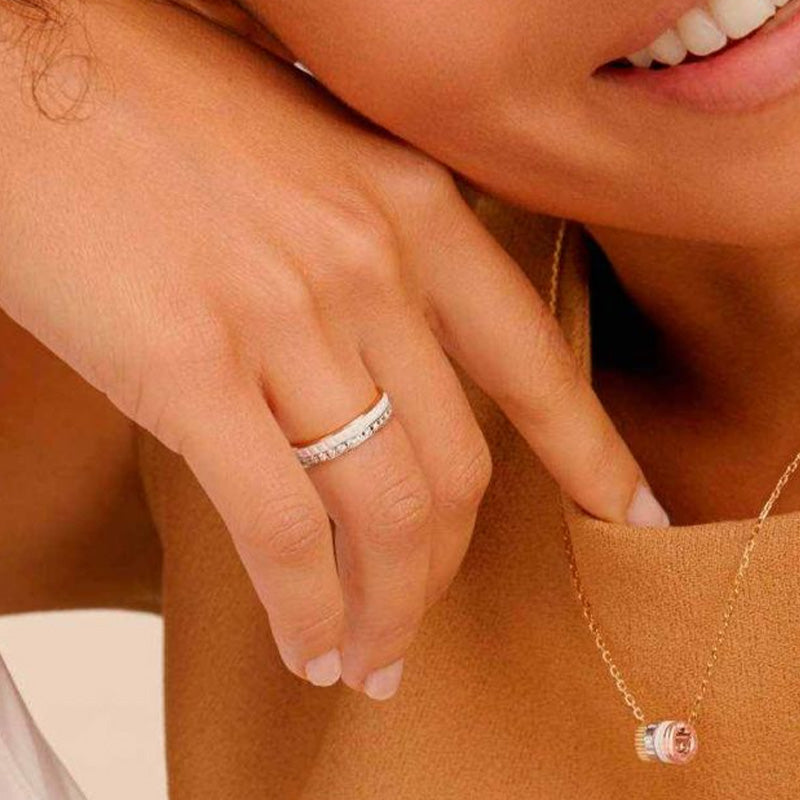 BOUCHERON ブシュロン キャトル ホワイト ダイヤモンド リング ハーフ JAL00237