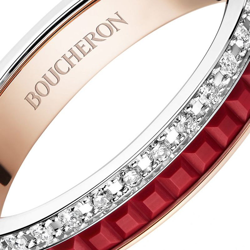 BOUCHERON ブシュロン キャトル レッド ダイヤモンド リング ハーフ JAL00265