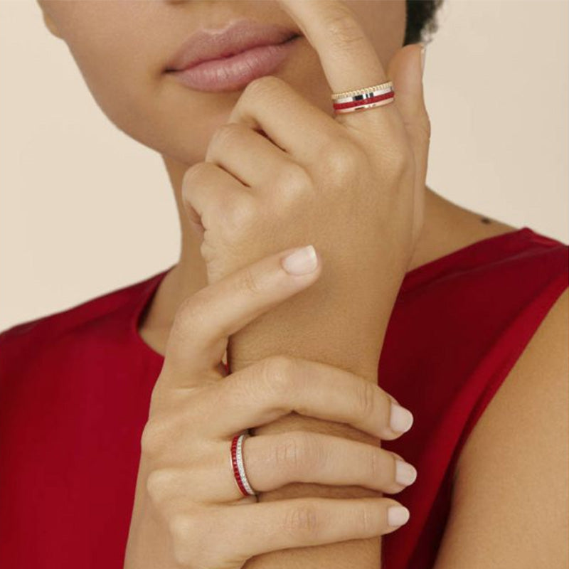 BOUCHERON ブシュロン キャトル レッド ダイヤモンド リング ハーフ JAL00265