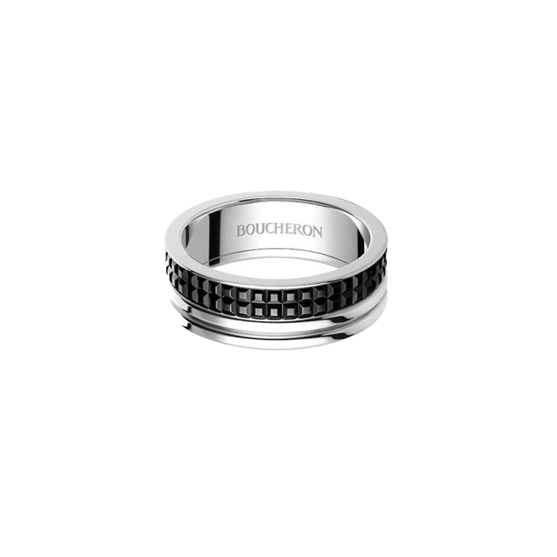 BOUCHERON ブシュロン キャトル ブラック リング ハーフ ラージ JAL00293