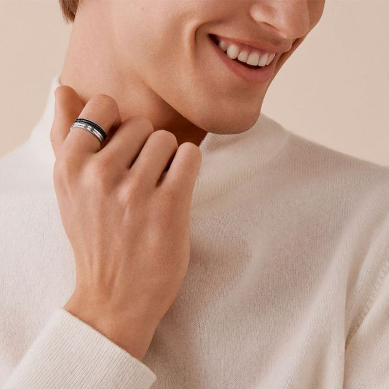 BOUCHERON ブシュロン キャトル ブラック リング ハーフ ラージ JAL00293