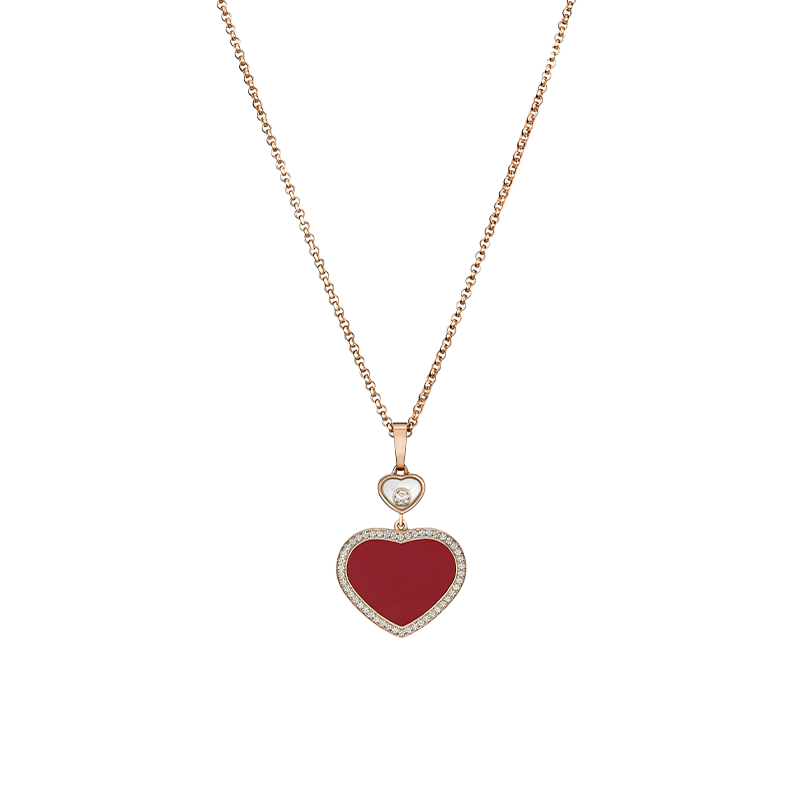 ショパール ハッピーハート ネックレス(レッドストーン) 79A074-5801