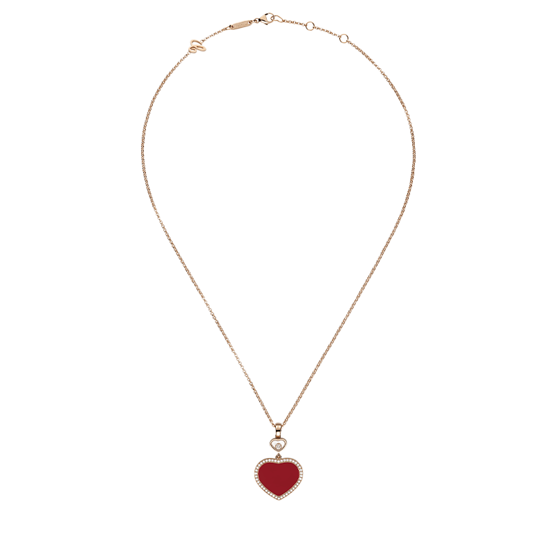 ショパール ハッピーハート ネックレス(レッドストーン) 79A074-5801