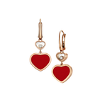 ショパール ハッピーハート ピアス(レッドストーン) 837482-5810