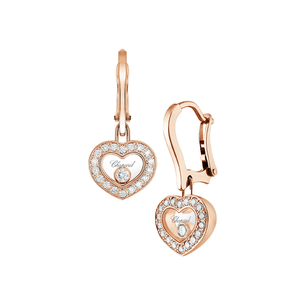 Chopard ショパール ハッピーダイヤモンド ハート ピアス K18 WG ショパール ハッピーダイヤモンド アイコン ハートピアス 83A054